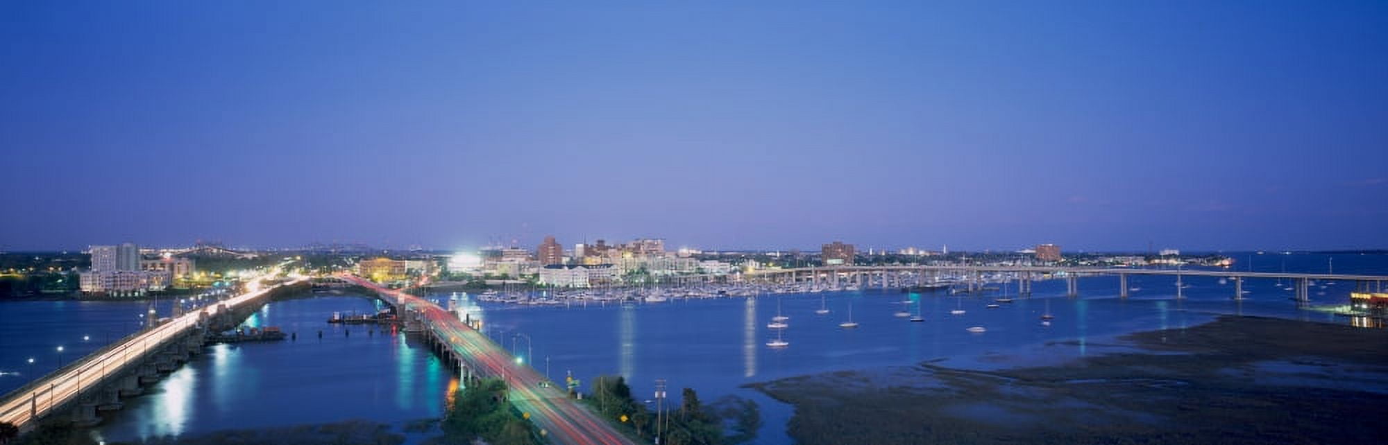 Evening Charleston SC Canvas Art - Panoramic Images (27 x 9)