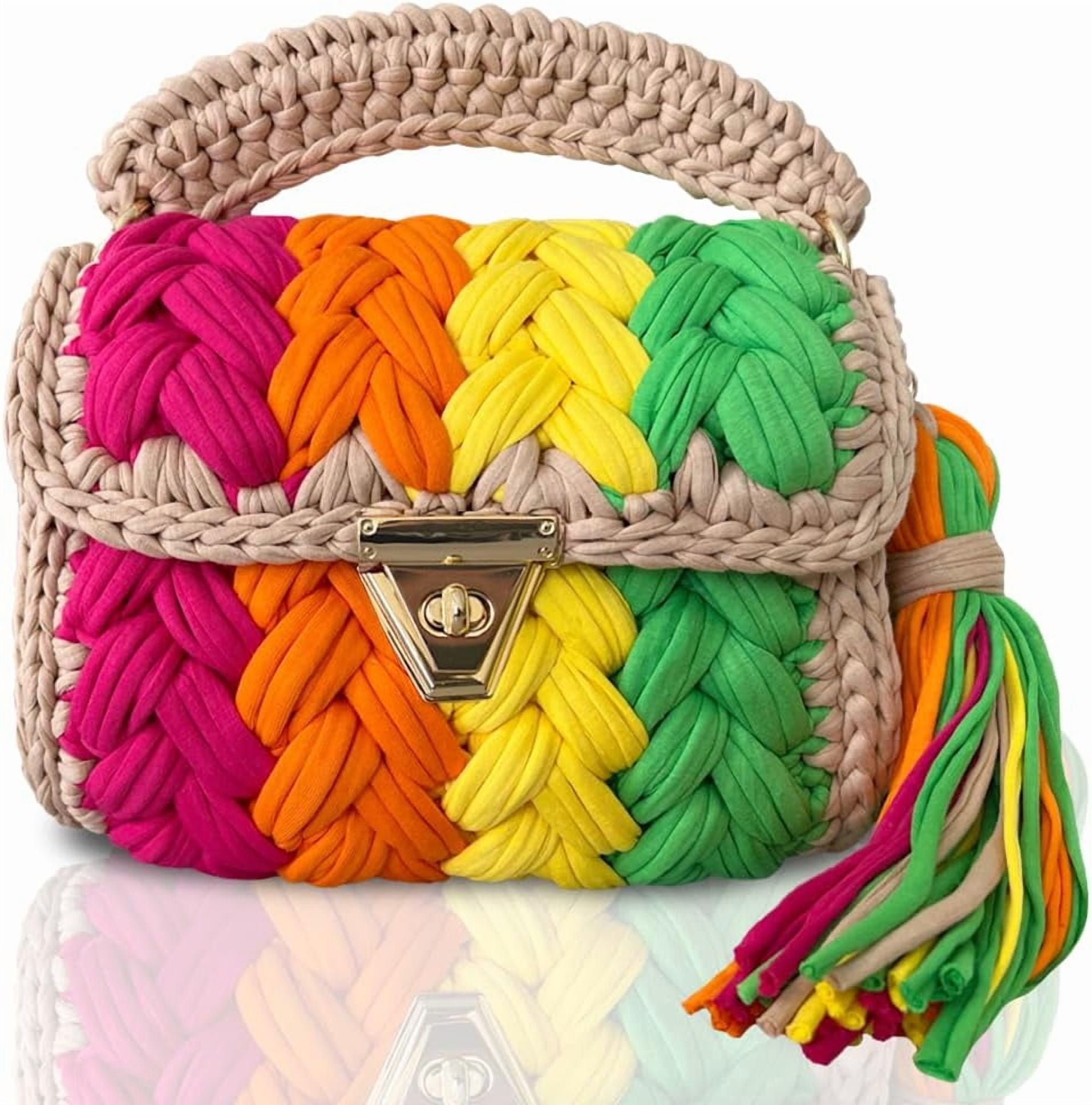 Evening Clutch Bag for Women, Handmade Crochet Wedding Party Purse, Small Flap Formal Crossbody Handbag Evening Clutch