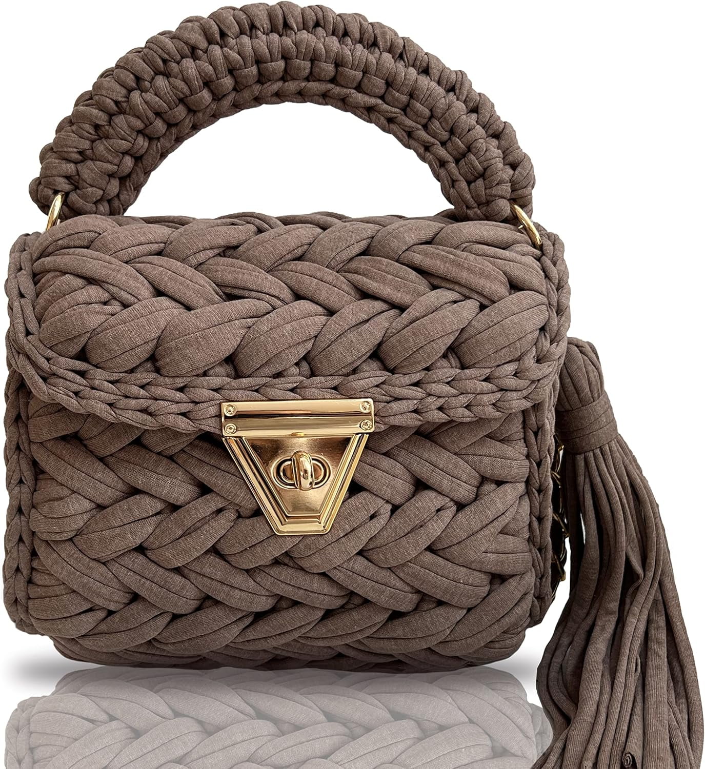 Evening Clutch Bag for Women, Handmade Crochet Wedding Party Purse, Small Flap Formal Crossbody Handbag Evening Clutch