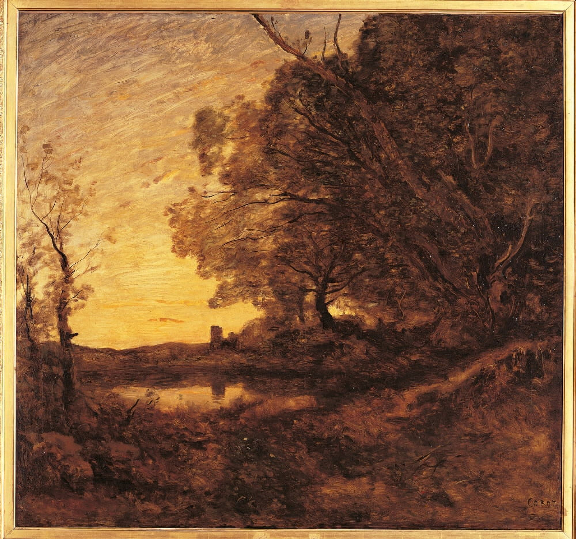 Evening Distant Tower Canvas Art -  (36 x 24)