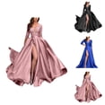thumbnail image 1 of Evening Dresses for Women Holiday Party Dresses for Women Dress Evening Party Five-Point Ruched Dress Bronzing Big Party Robe Clubwear Dress Elegant Casual Fashion Dress, 1 of 9