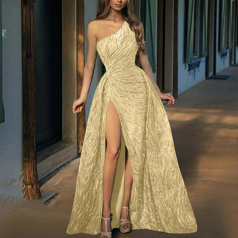 Evening Dresses for Women Plus Size Dresses for Women Sleeveless Dress Womens Women s High End Solid Color Simulation Silk Sequins Fishtail High End