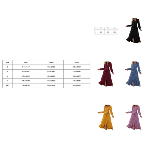 Evening Dresses for Women Midi Dresses for Women Fashion Boho Maxi Dress V Neck Long Sleeve Flowy Slit Wedding Party Dresses