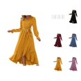 thumbnail image 1 of Evening Dresses for Women Midi Dresses for Women Fashion Boho Maxi Dress V Neck Long Sleeve Flowy Slit Wedding Party Dresses, 1 of 5