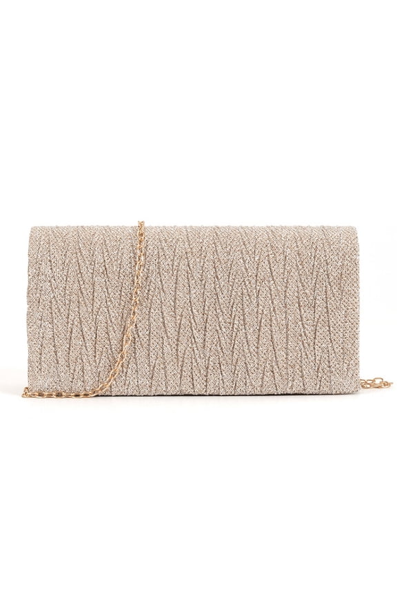 Evening Formal Purses for Women Shiny Clutch Glitter Handbags with Chain Envelope Purses for Wedding Party