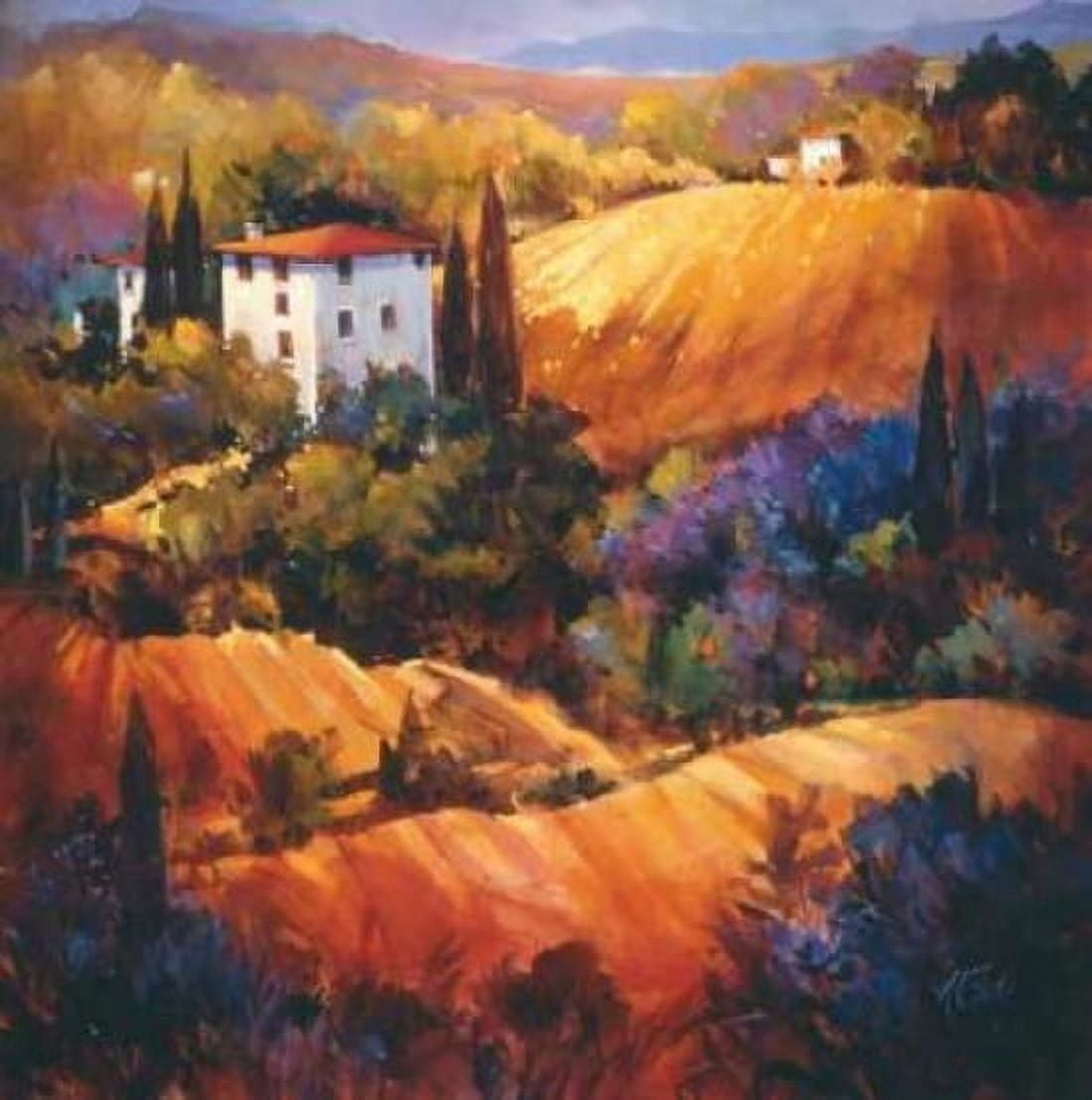 Evening Glow Tuscany Canvas Art - Nancy OToole (24 x 24)