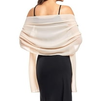 DJN Womens Shawl Shawls and Wraps for Evening Dresses Sheer Chiffon Women Elegant Soft Silky Wraps Wedding Bridal Scarf Beige One Size