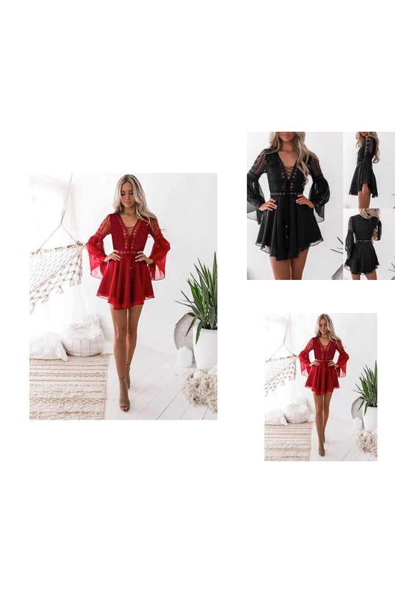 Evening Gowns for Women formal Midi Dresses for Women Lace Long Sleeve Party Pencil Dress Bandage Dresses