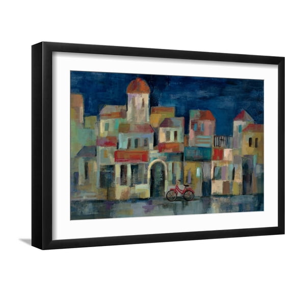Art.com Evening II Street Crop Art Print by Silvia Vassileva, Black Frame Wall Art, 23" x 17"