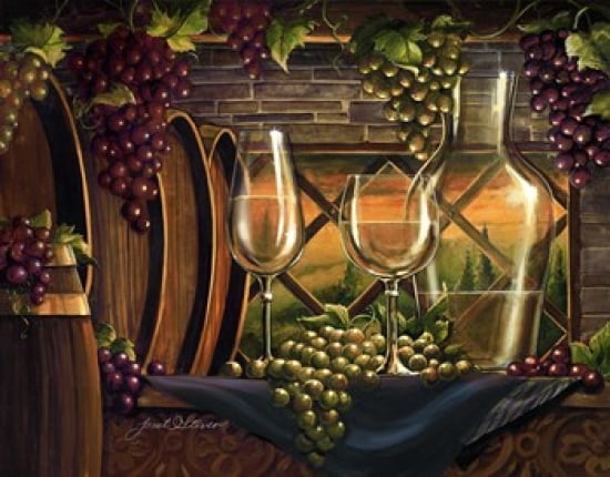 Evening In Tuscany Canvas Art - Janet Stever (21 x 19)