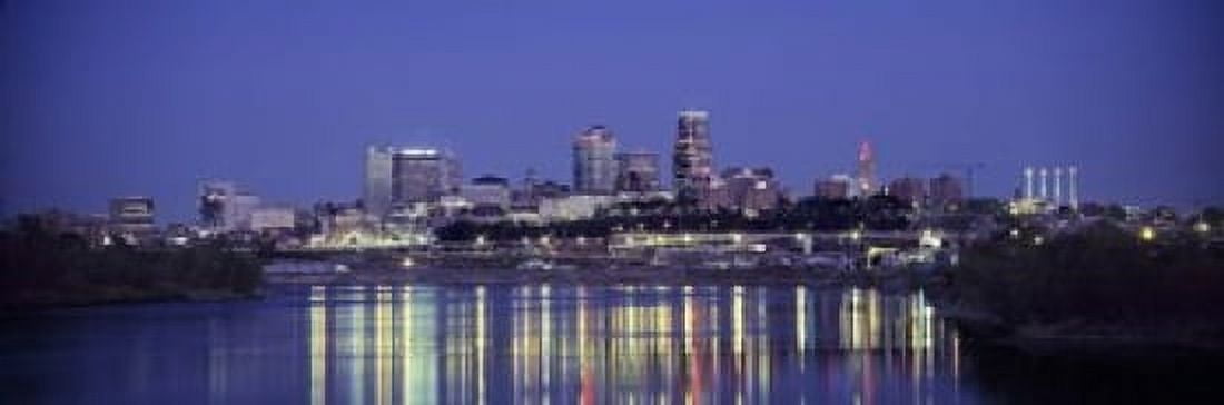 Evening Kansas City MO Canvas Art - Panoramic Images (18 x 6)