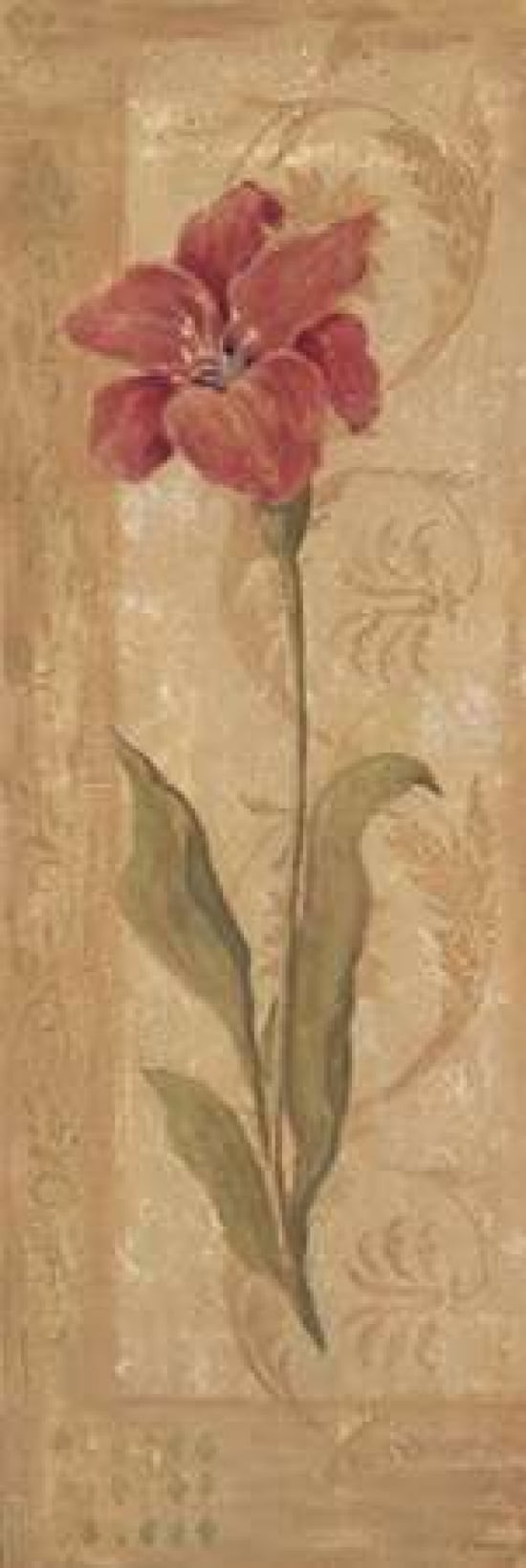 Evening Lily Canvas Art - Jo Moulton (12 x 36)