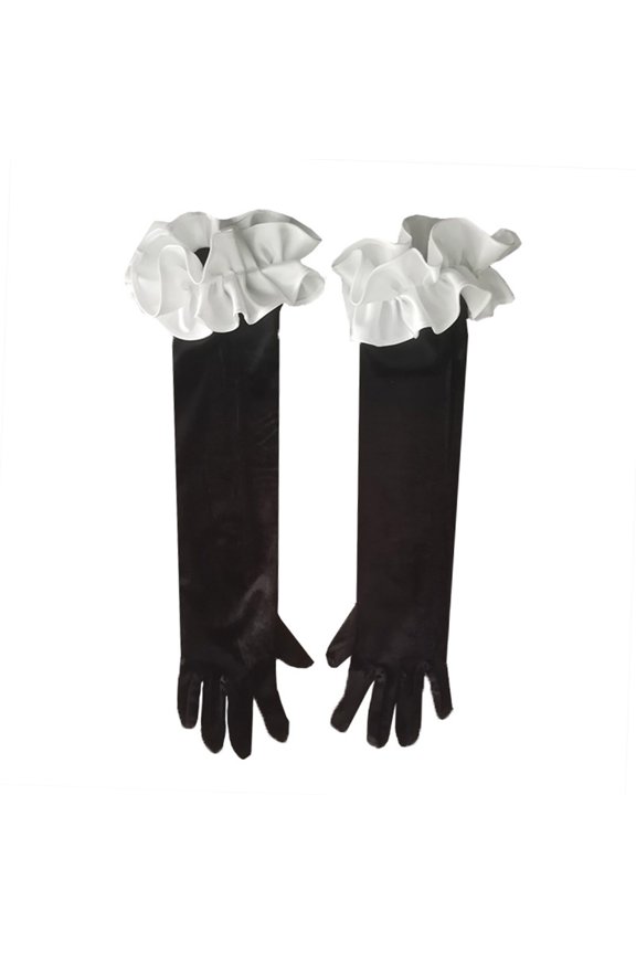 Evening Long Gloves Ruffle French Ruffle for Wedding Proms for Women and Girls 1920s Theme Musical Operas Dancing