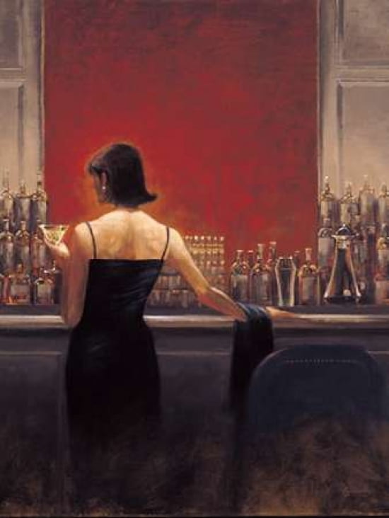 Evening Lounge Canvas Art - Brent Lynch (22 x 28)