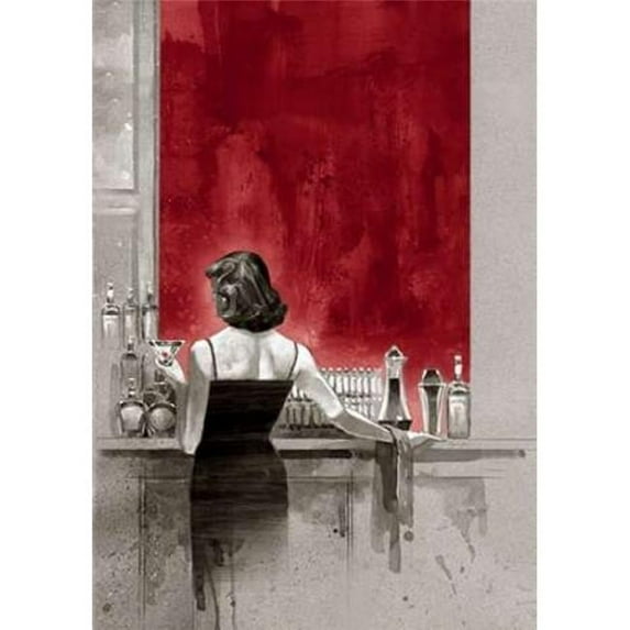 Evening Lounge Red Study Poster Print by Brent Lynch (20 x 28)