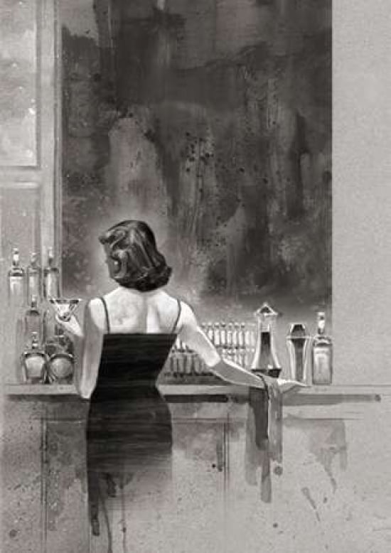 Evening Lounge Study Canvas Art - Brent Lynch (20 x 28)