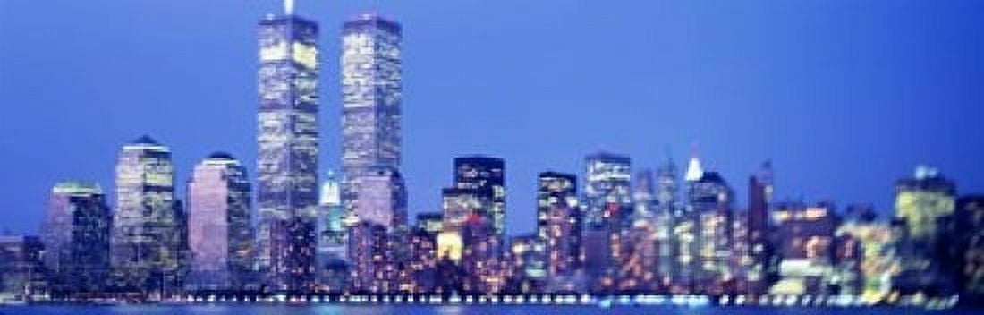 Evening Lower Manhattan NYC New York City New York State USA Canvas Art - Panoramic Images (18 x 6)