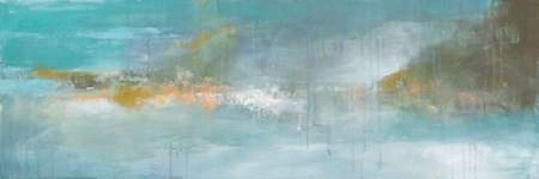 Evening Mist Canvas Art - Elise Green (12 x 36)