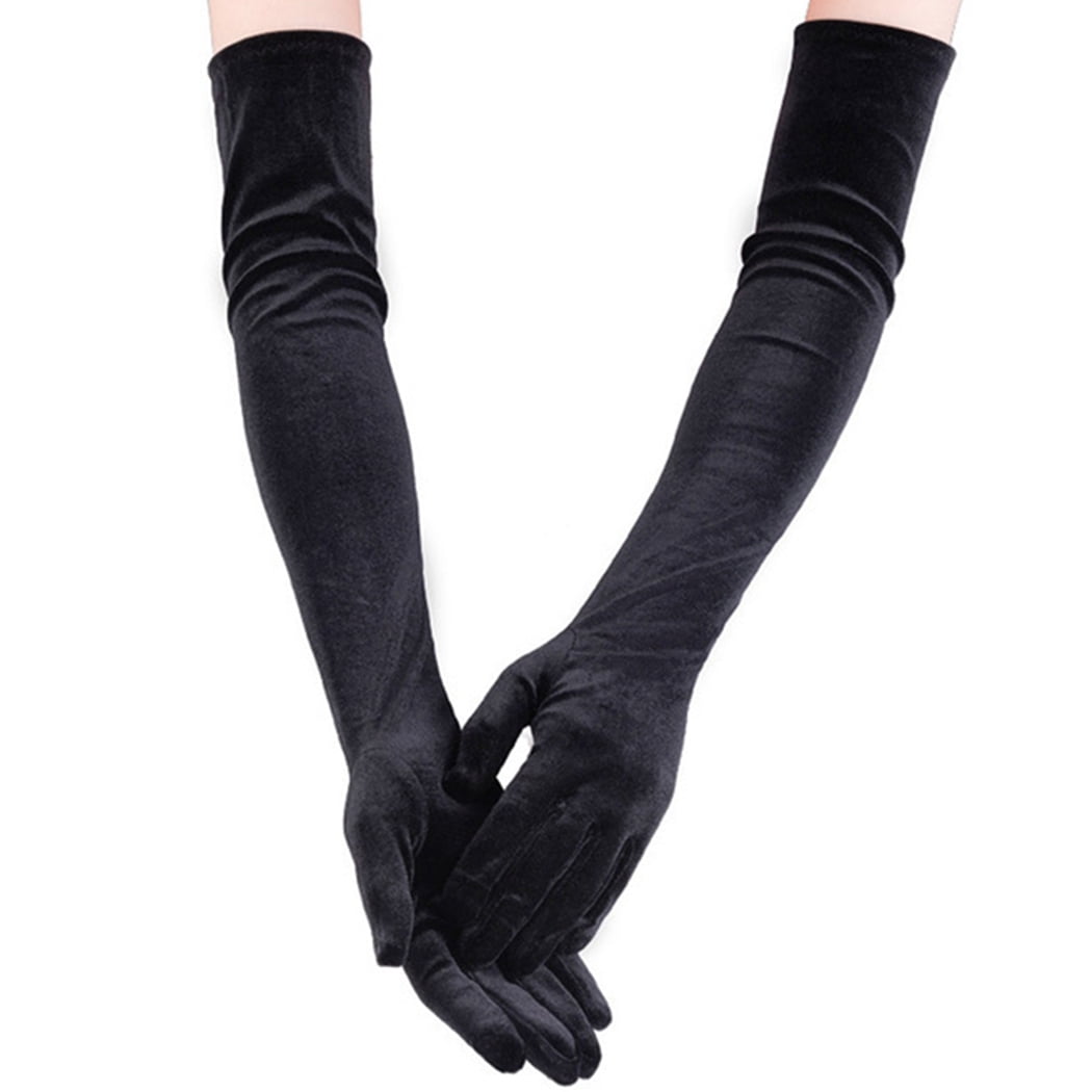 Evening Party Gloves Velvet Vintage Long Opera Gloves Elbow Gloves for