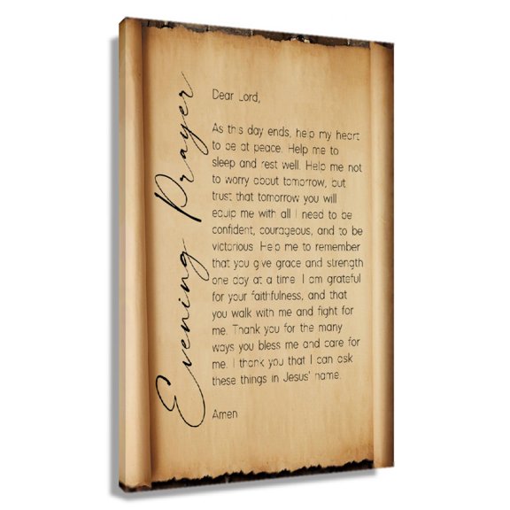 Evening Prayer Quotes Wall Art Prints Poster Nature Kitchen Decoration Giclee Canvas Bathroom Printed Canvas Contemporary Artwork Wall Picture