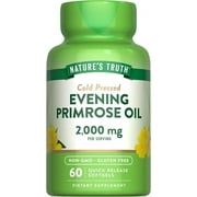 Evening Primrose Oil Capsules 2000mg | 60 Softgels | Cold Pressed | by Nature's Truth