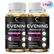 GPGP GreenPeople Evening Primrose Oil Supplements 1300mg with Naturally Occurring GLA Gamma-Linolenic Acid for Face, Skin & Hair, 240 Softgels