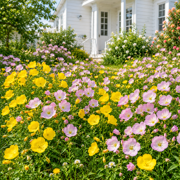 Evening Primrose Plant Live for Planting, Yellow Evening Primrose Flower, Primrose Plant in Home Garden, 2-4 Inch Tall, 3 Inch Pot