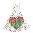 thumbnail image 1 of Evening Prom Party Dress For Valentine's Day Love Heart Print Fashion Swing A Line Sleeveless Dress Multicolor S, 1 of 3