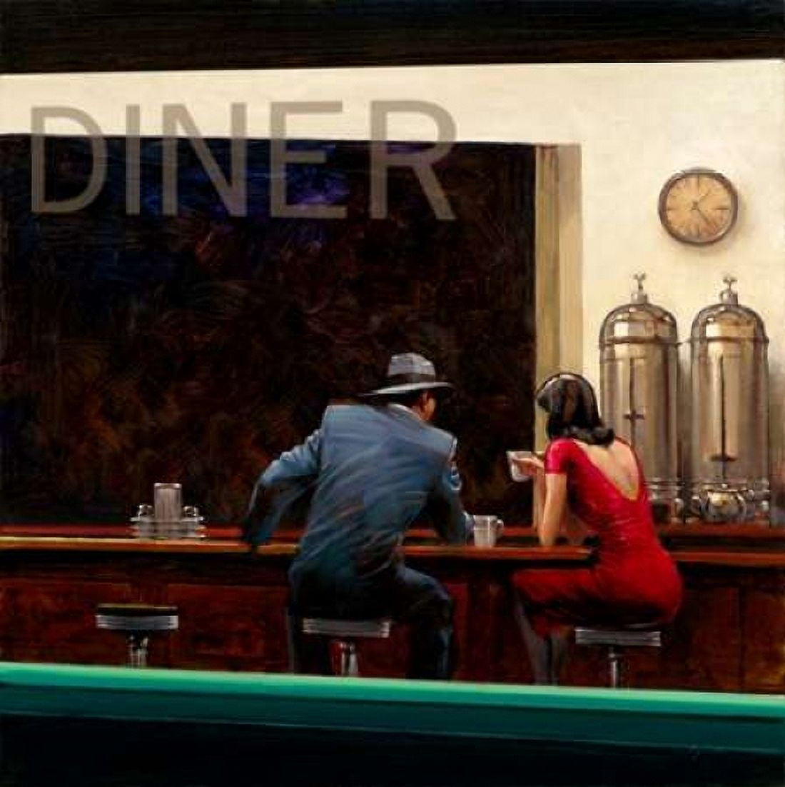Evening Rendez Vous Canvas Art - Brent Lynch (24 x 24)
