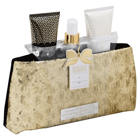 Evening Sequin Clutch with Shower Gel, Lotion and Body Spritz(Not Tested on Animals!!) (Sweet Mandarin & Grapefruit (Gold))