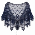 thumbnail image 1 of Evening Shawl with Sequin Trim, Women's Formal Party Wrap for Wedding & Banquet,one size fits all,dark blue, 1 of 12