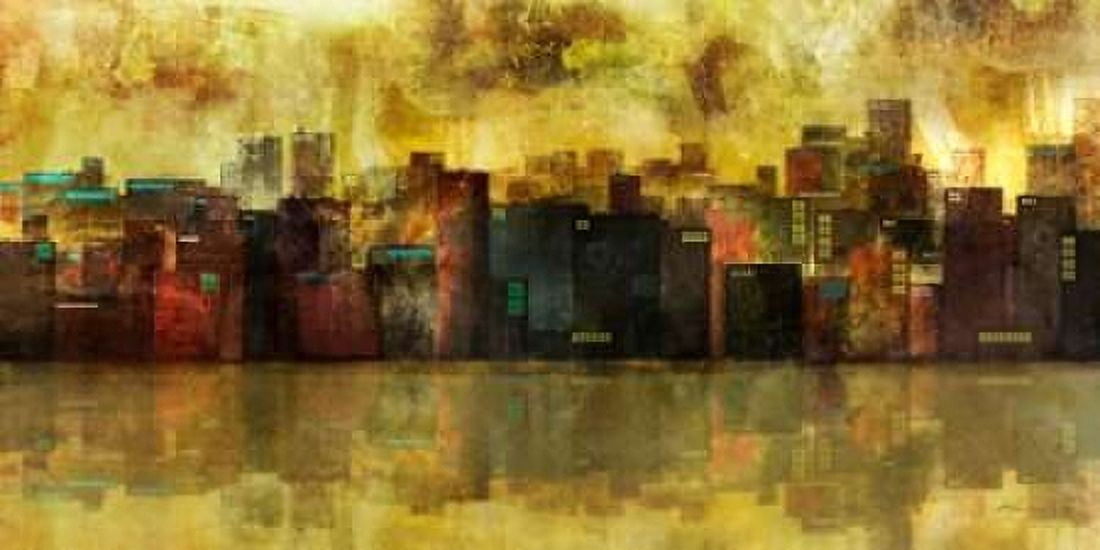 Evening Skyline Canvas Art - Ken Roko (10 x 20)