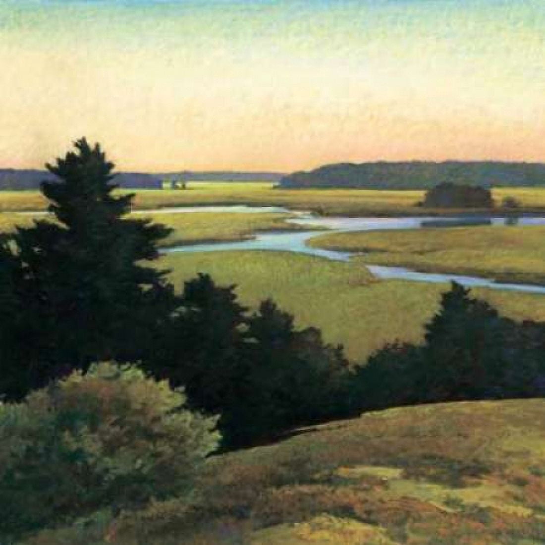 Evening Tide Canvas Art - Sandy Wadlington (24 x 24)
