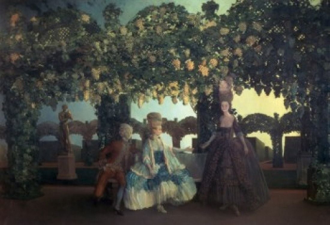 Evening by Konstantin Somov (1869-1939) Russia Moscow Tretyakov Gallery Canvas Art - Konstantin Somov (24 x 36)