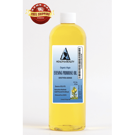 Evening primrose oil unrefined organic carrier cold pressed pure 48 oz