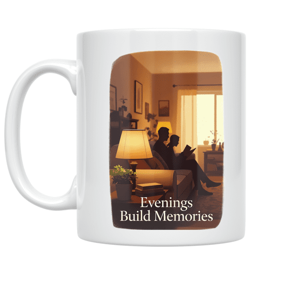 Evenings Build Memories - Family Time Lover - 11 oz Ceramic Coffee Mug