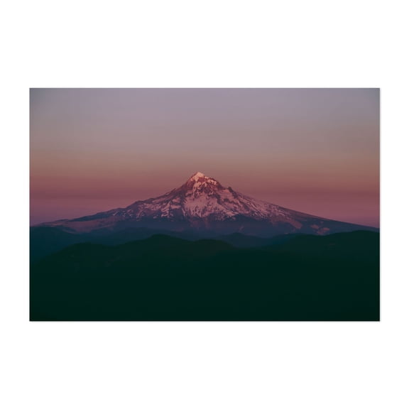 Evenings at Hood - Oregon Photography Mountain Sunset Nature Landscape Scenic Wilderness Pastel Unframed Wall Art Print 5 x 7 inches