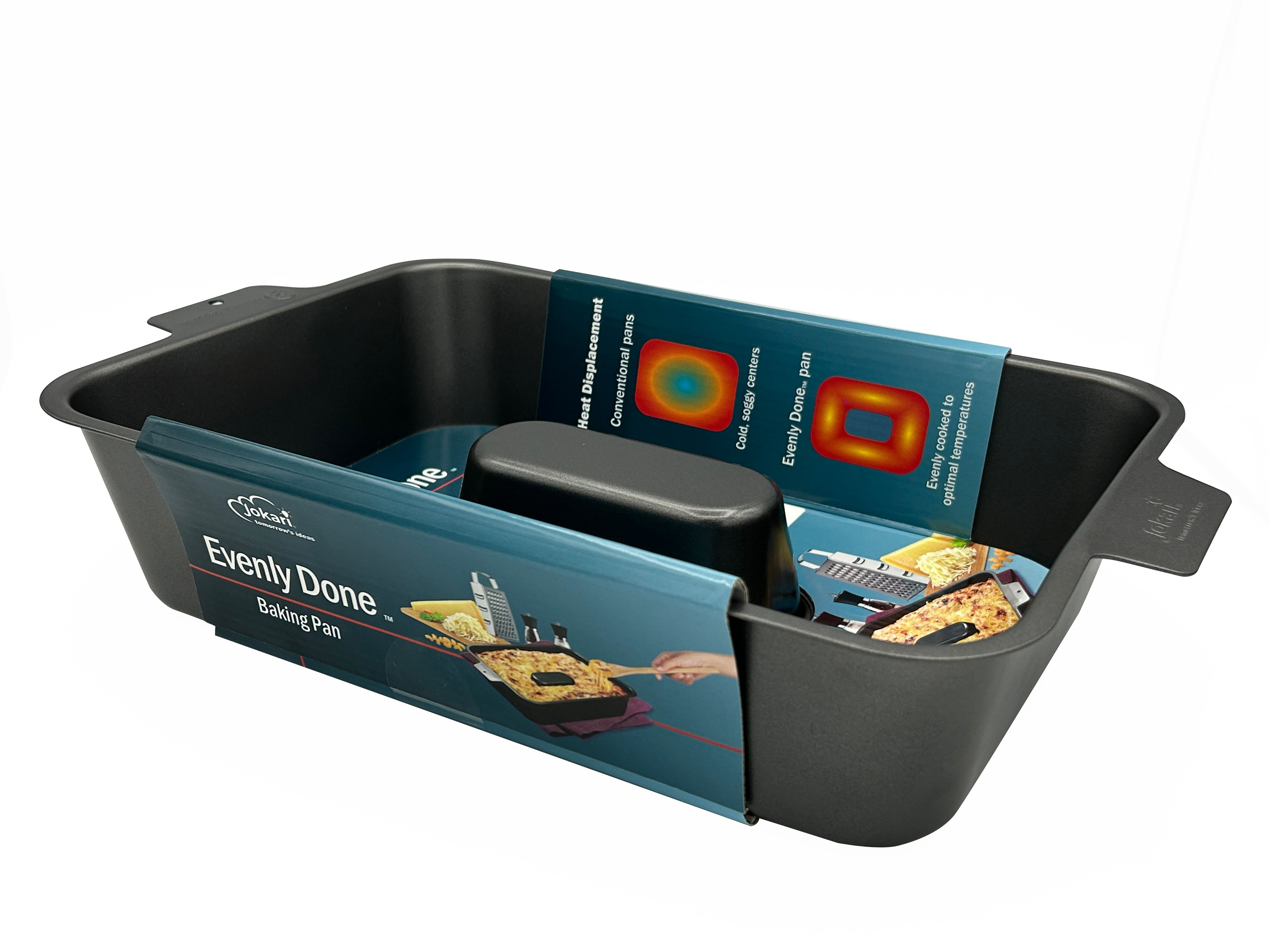 9x13 Inch Non-Stick Aluminum Baking Pan with Center Heating Ridge