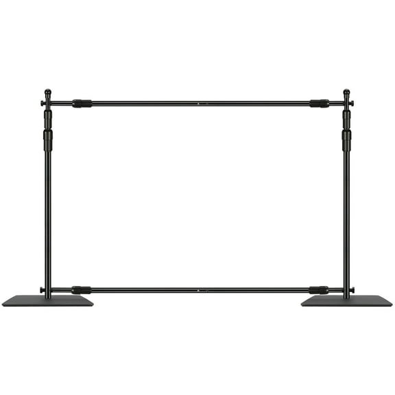 Event Backdrop Kit: 10'x10' Pipe Drape with 6 Clamps, Heavy Duty Stand & Carry Case for Party Decor