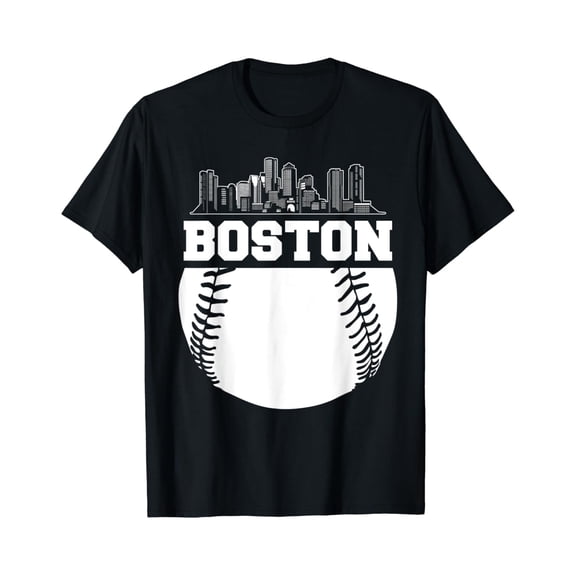 Event Boston Baseball Fan Cityscape Sky Line Sports Lovers Gift T-Shirt, Size S-5XL