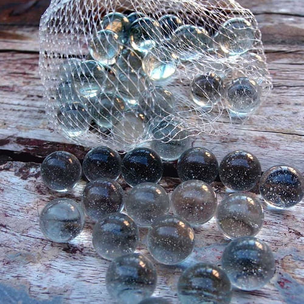 Uxcell Decorative Flat Glass Marbles 17-19mm Rock Vase Filler Clear for  Fish Tank Table Scatter Decor, 50 Pcs 