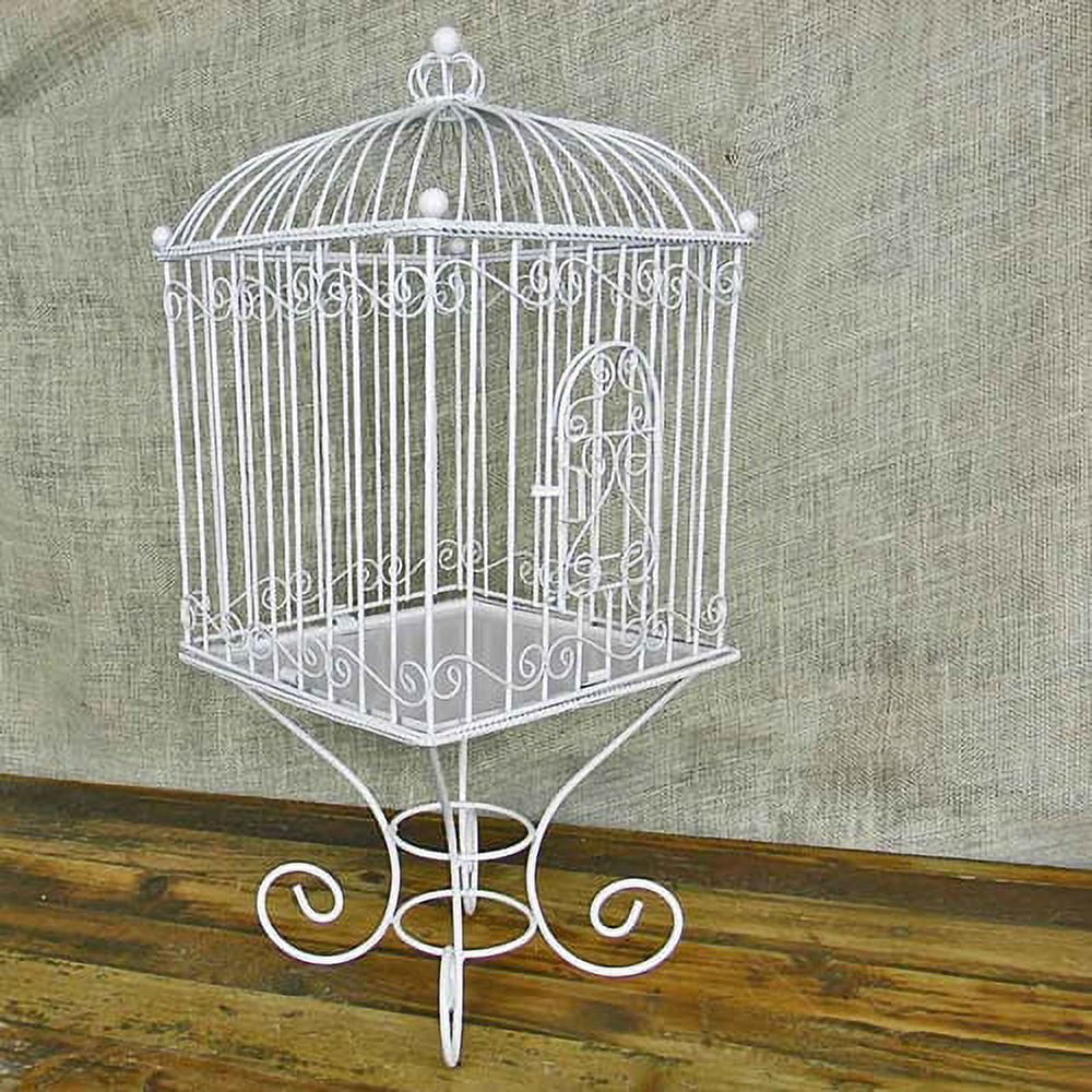 Event Decor Wire Bird Cage Wedding Card Holder Removable Stand & Cloche