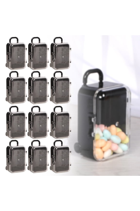 Event Decorations,12 Roller Travel Suitcase Candy Box Personality Wedding Candy Box Luggage Trolley Case Candy Toy