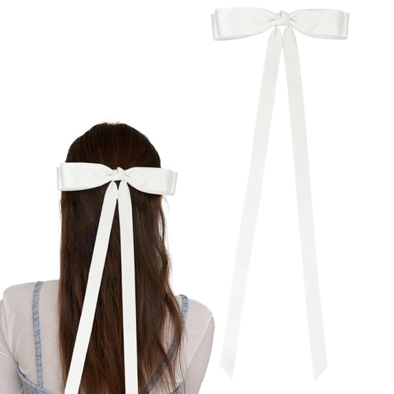 Event Decorations,1PCS Silky Satin Hair Bows Hair Clip Ribbon Accessories Ponytail Holder Hair Bow For Women Teens