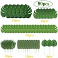 thumbnail image 1 of Event Decorations,Leaves Artificial Tropical Monstera 90Pcs 6 Kinds Large Small Green Leave, 1 of 8