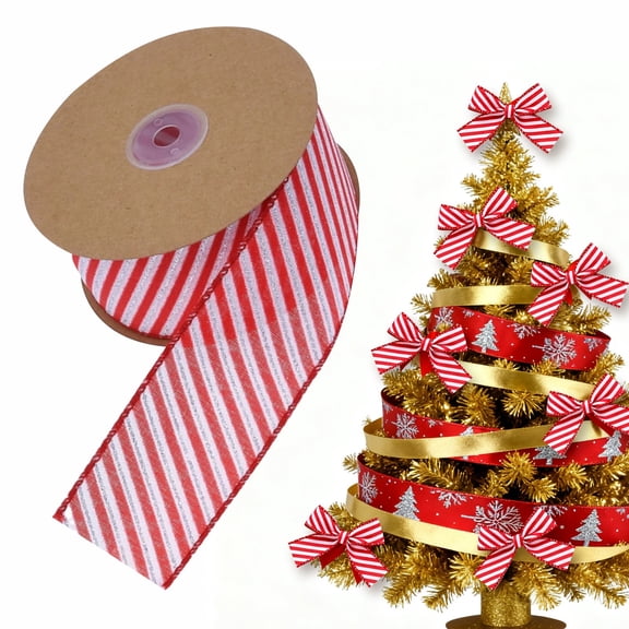 Event Decorations,Wire Edge Imitation Linen Woolen Christmas Ribbon Christmas Tree Decoration Bow Material Cut Edge Tape