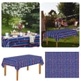 thumbnail image 1 of Event & Party 1 Piece 4th of July Party Tablecloth Disposable Decoration Independence Day Table Cover Memorial Day Decorations Stars and Stripes Plastic Tablecloth Military Patriot, 1 of 9