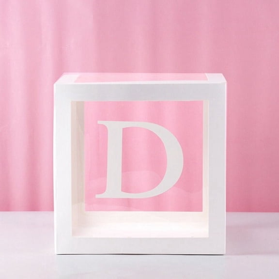 Event & Party 26 Letters DIY Balloons for Wedding Confession Birthday Party Decoration Scene Layout White Transparent Balloons, 30x30 cm, White D