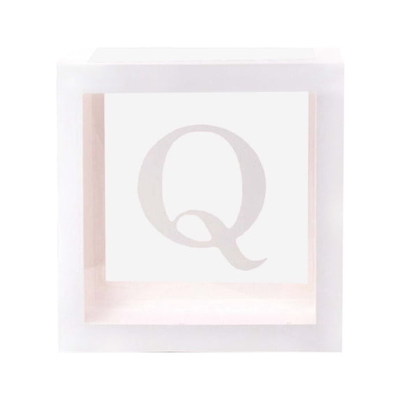 Jialinnn 26 Letters DIY Balloons White Plastic 1 Pack 30x30 cm