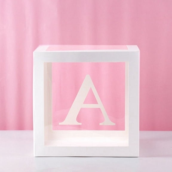 Event Party 26 Letters DIY White Transparent Balloons for Wedding Confession Birthday Party Scene Layout and Festive Decoration,30x30 cm,White A